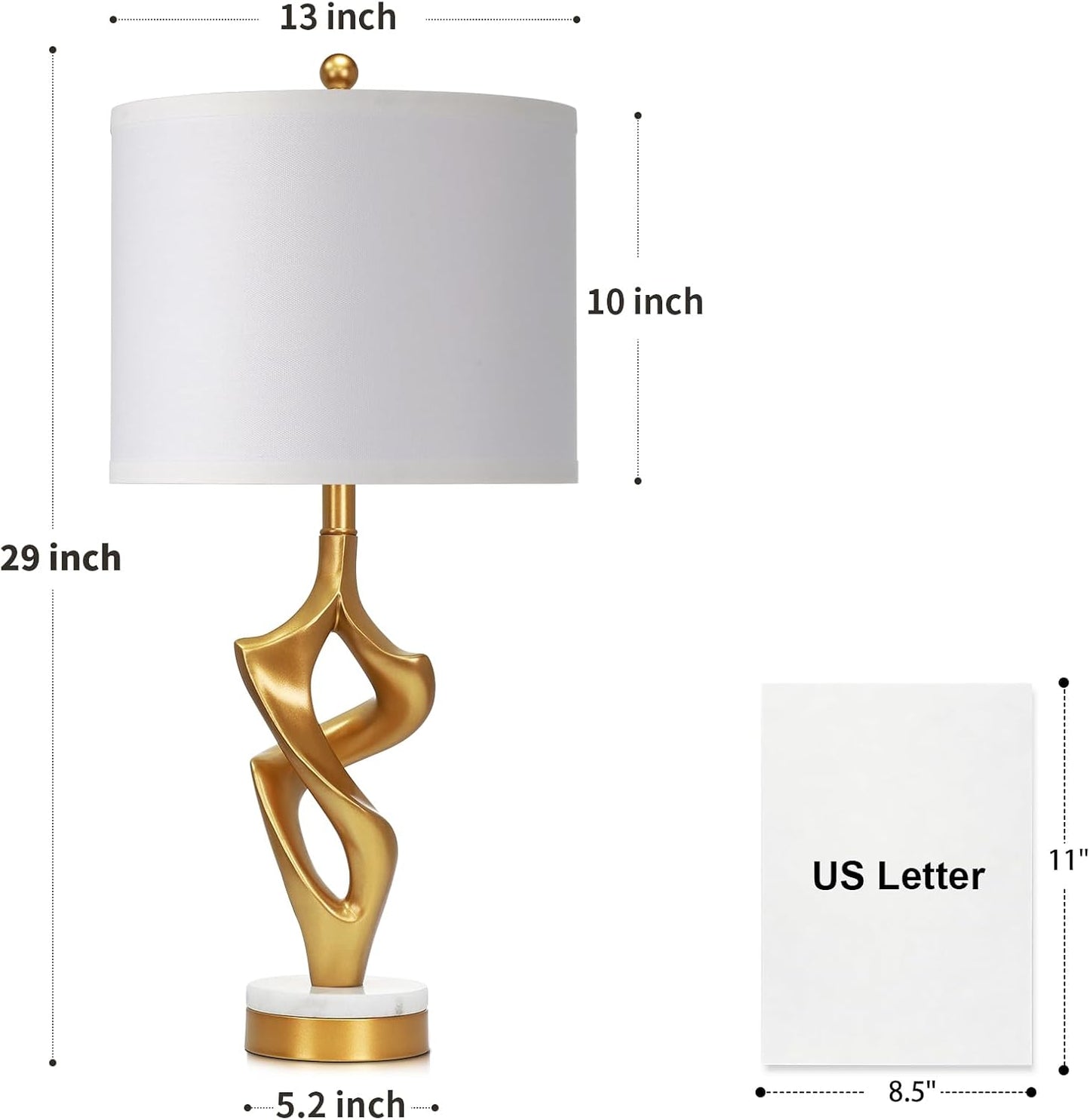 Sculptural Dancing Figure Table Lamps Set of 2 – Antique Gold Art Deco Bedside Lamps