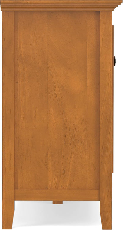 Modern 4-Door Storage Cabinet – Solid Wood Buffet & Sideboard with Adjustable Shelves