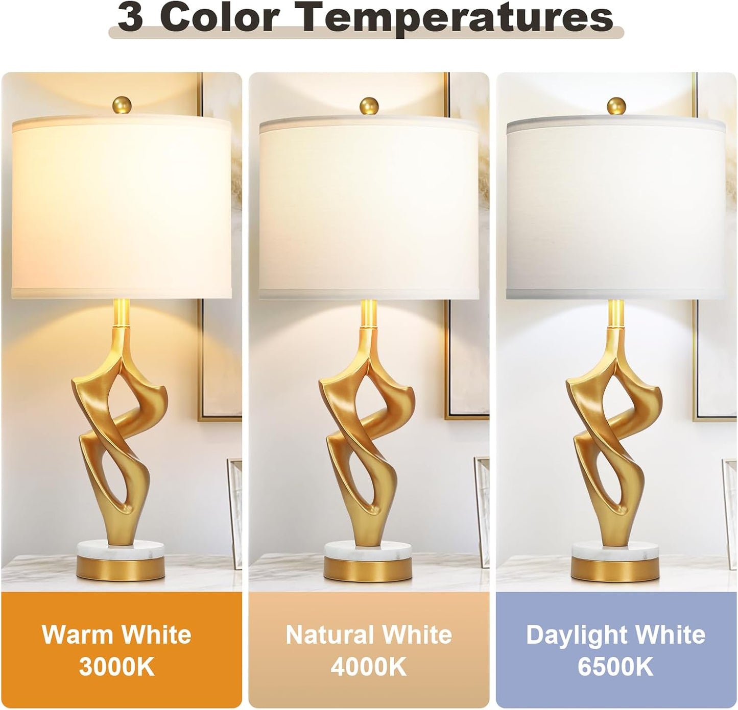 Sculptural Dancing Figure Table Lamps Set of 2 – Antique Gold Art Deco Bedside Lamps