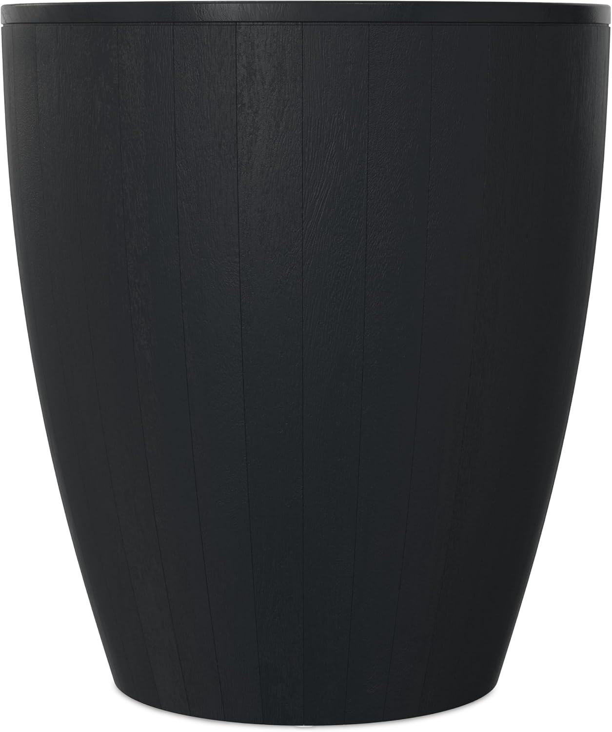 Modern Drum End Table – Solid Mango Wood Accent Table with Vertical Panel Design