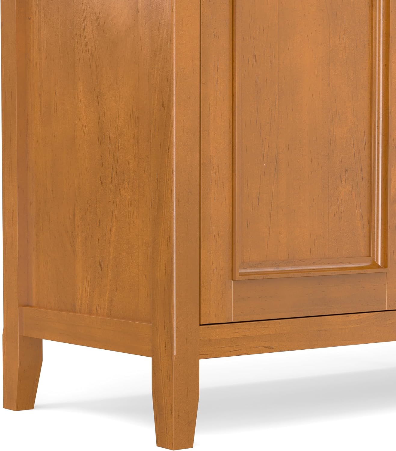 Modern 4-Door Storage Cabinet – Solid Wood Buffet & Sideboard with Adjustable Shelves