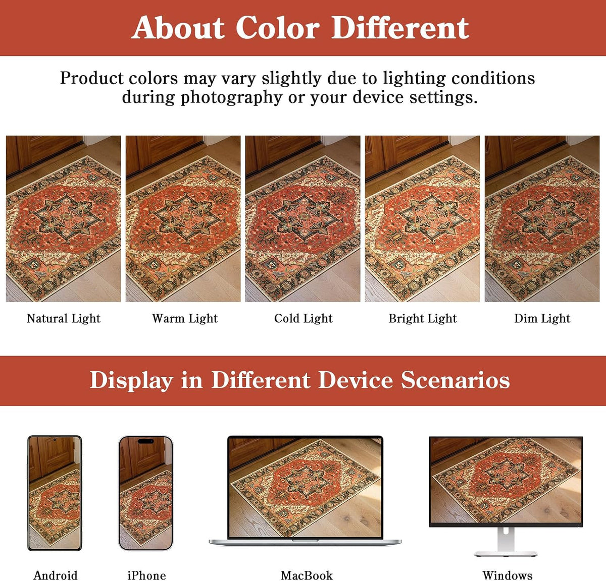 Distressed Vintage Doormat – Washable Non-Slip Entryway Rug