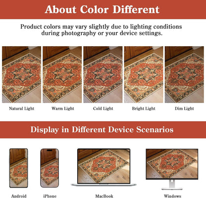 Distressed Vintage Doormat – Washable Non-Slip Entryway Rug