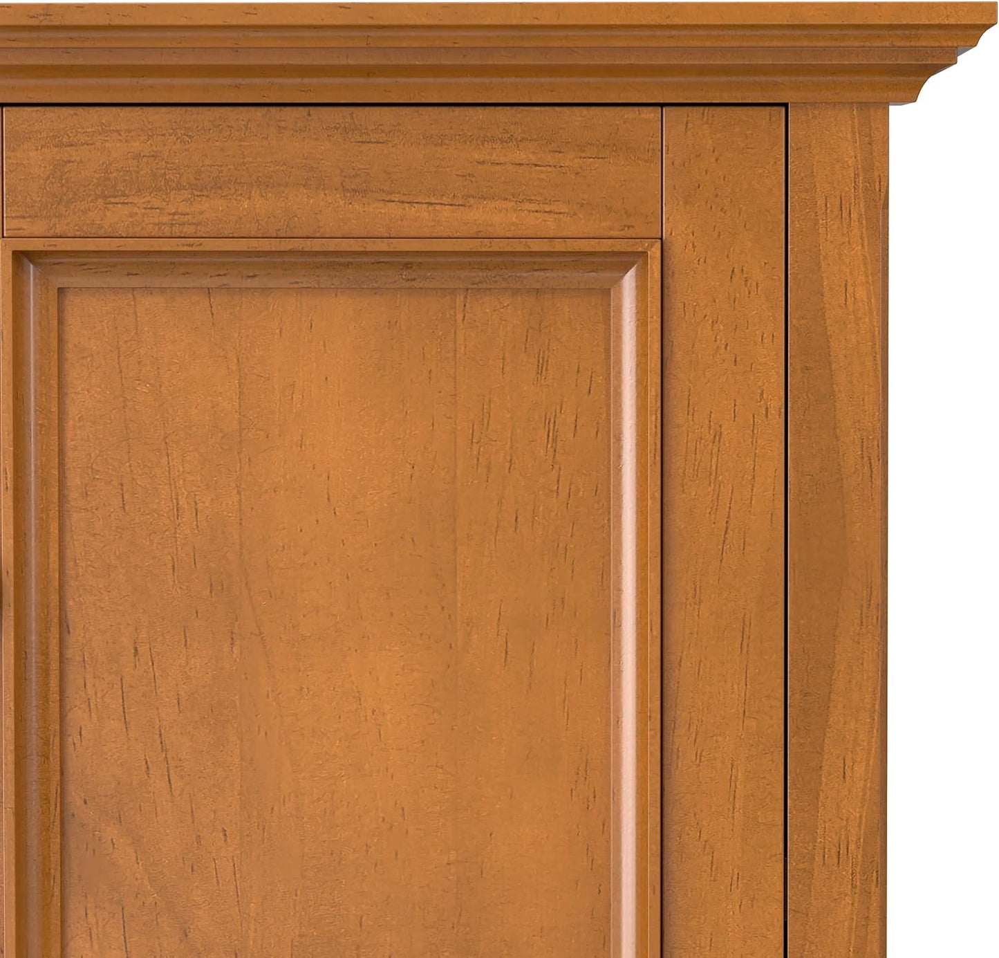 Modern 4-Door Storage Cabinet – Solid Wood Buffet & Sideboard with Adjustable Shelves